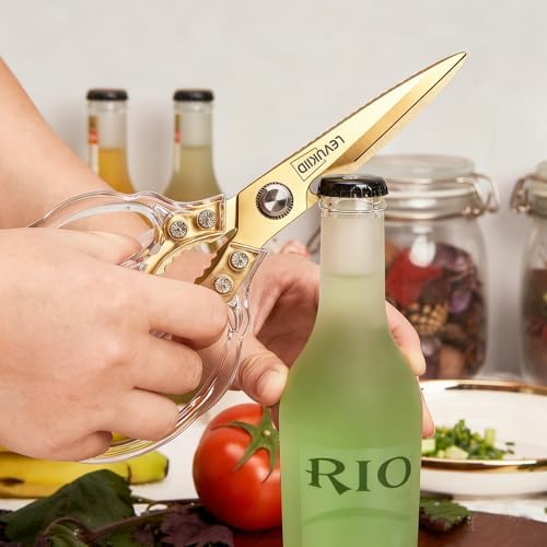 Rust-Resistant Kitchen Scissors, Transparent and Stylish Handle, Suitable - Image 5
