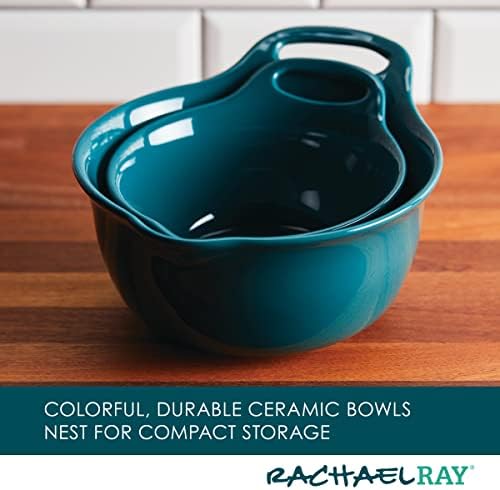 Rachael Ray Ceramics Nesting Mixing Bowl Set - Image 4