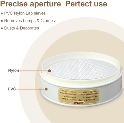 7.9" PVC Lab Sieve, Nylon Mesh, 16 Mesh Screen Sifter - Image 4