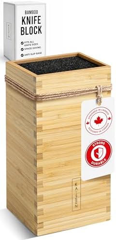 KAIZEN Bamboo Knife Block Without Knives by KAIZEN-improveyourlife