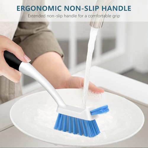 SetSail 3 Pack Dish Brush Set, Long Handle Kitchen Scrub Brush - Image 5