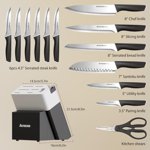 Astercook Knife Set, Kitchen Knives - Image 4