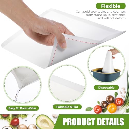 Hushee 60 Count Disposable Cutting Board Sheets, 10 x 13 Inch - Image 3