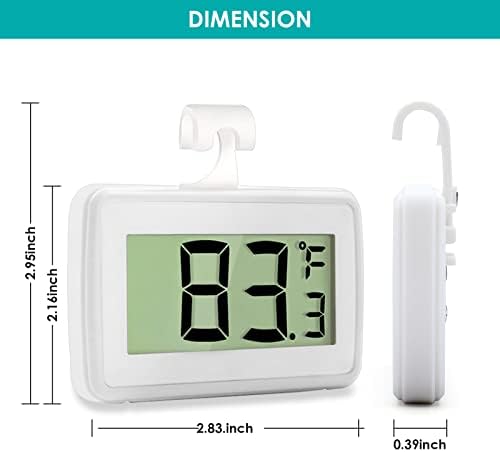 6 Pack Digital Refrigerator Thermometer, Waterproof Freezer Room Thermometer - Image 2