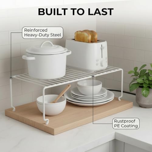 4-Pack Kitchen Cabinet Shelf Riser - Image 4
