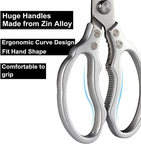 Heavy Duty Sharp Kitchen Scissors, Dishwasher Safe, Cooking Shears - Image 3