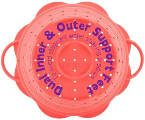 Collapsible Silicone Colander for Kitchen，Foldable Pasta Vegetable Strainer - Image 5