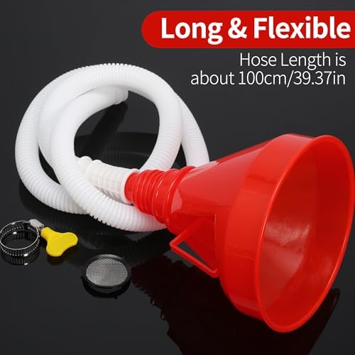 Wide Mouth Oil Funnel with 100cm Long Hose Universal Fuel Funnel - Image 4