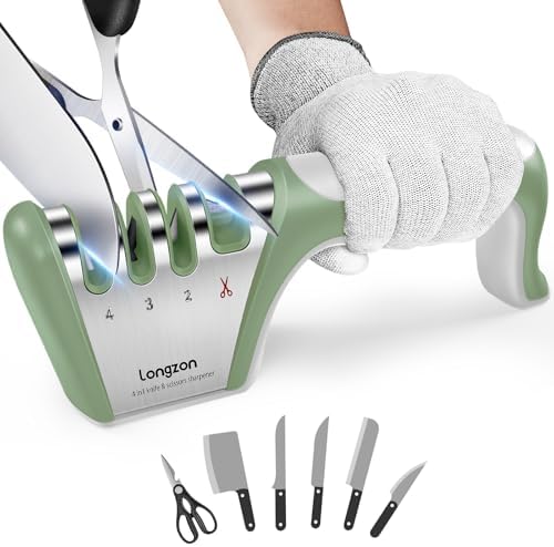 Longzon 5-in-1 Knife Sharpener 4 Stage by Longzon