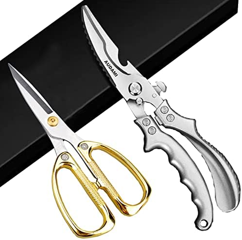Stainless Steel Heavy Duty Kitchen Scissors by AUDAMI