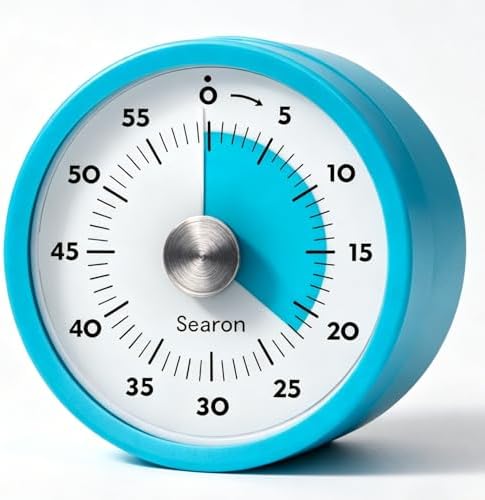 Searon Magnetic Kitchen Timer, 60-Minute Visual Dial by Searon