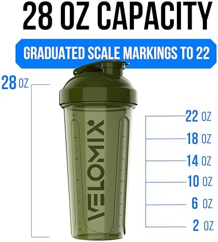 VELOMIX 2 Pack 28oz Protein Shaker Bottle - Image 4