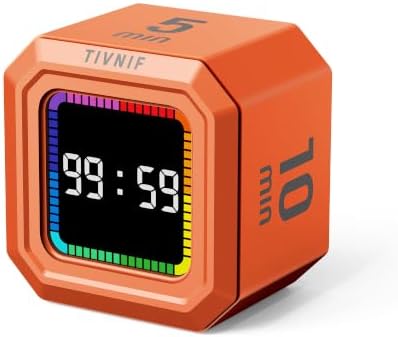 Kitchen Timer Visual Timer for Kids Color Display Gravity Sensor Cube by Tivnif