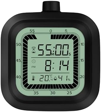 Visual Timer, 60 Minutes Countdown & Countup Timer, Digital Alarm Clock by VLEJEARI