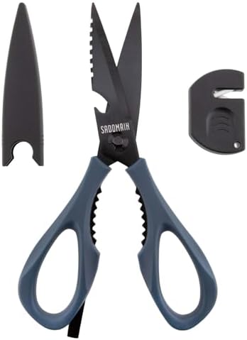Kitchen Scissors All Purpose, Extra Sharp Kitchen Shears by SADOMAIN