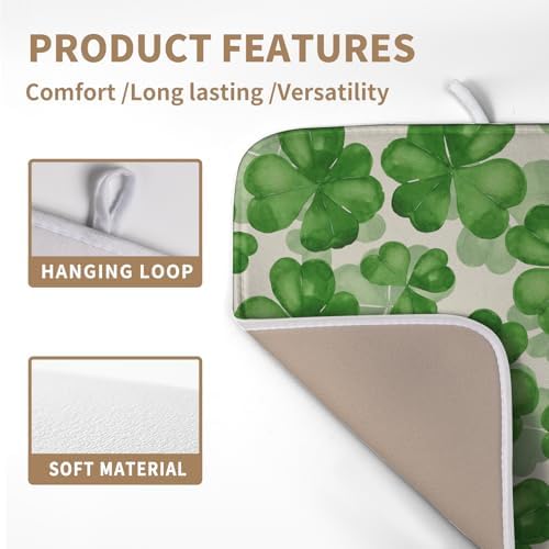Green Clover Shamrock Dish Drying Mats - Image 3