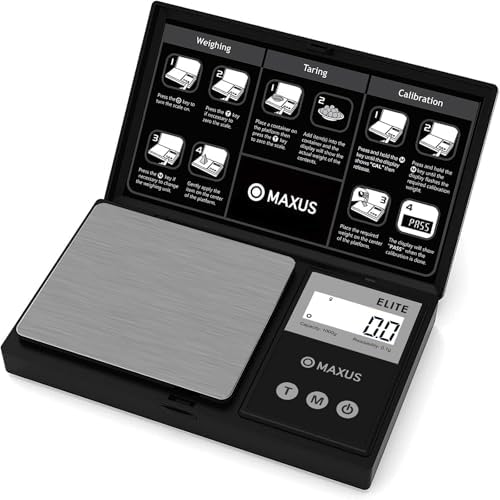 MAXUS Digital Gram Scale 1000g/0.1g, Small Food Scale by Maxusprecisionscale