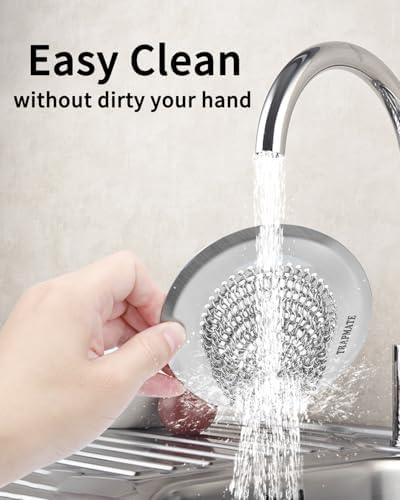TRAPMATE Kitchen Sink Drain Strainer, 4.4" Reversible Chain Mesh Basket - Image 5