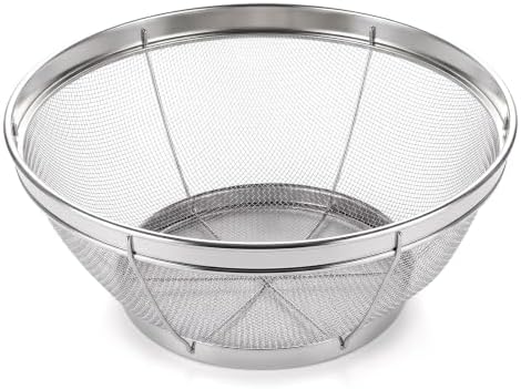 Rice Strainer Fine Mesh, 4 Quart Fine Mesh Strainer by salbsever