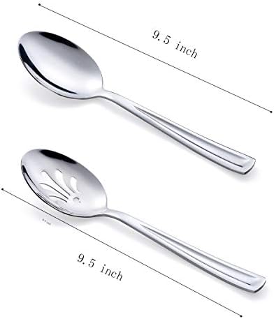 GoGeiLi Stainless Steel Large Silverware Serving Spoon Set - Image 6