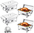 VEVOR Chafing Dish Buffet Set, 8 Qt 4 Pack, Stainless Chafer by VEVOR