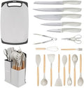 19PCS White Kitchen Cooking Utensils Set Kitchen Tools Set by CADABY