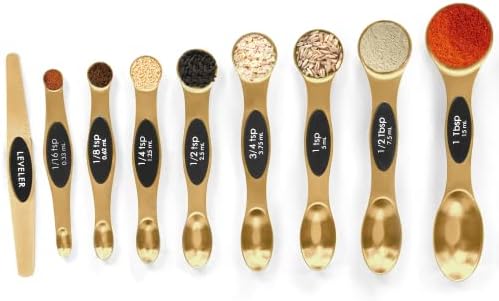 Magnetic Measuring Spoons Set Stainless Steel by BIDFUL