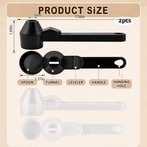2PCS Scoop Funnel Set, Coffee Scoop and Funnel - Image 2