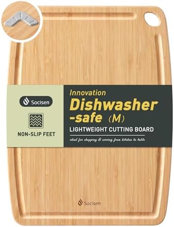 Lightweight Durable Bamboo Cutting Board by Socisen