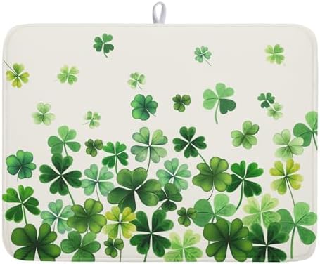 Happy St. Patrick's Day Dish Drying Mat by Kawani