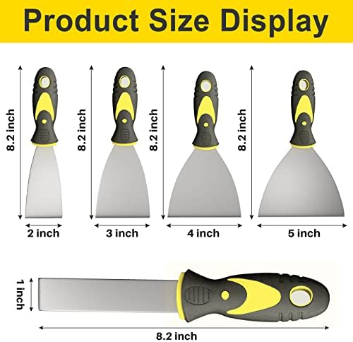 Rerdeim 5Pcs Putty Knife, Spackle Knife, Paint Scraper, Scraper Tool, No Rusting - Image 2