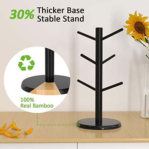 Bamboo Coffee Mug Tree Holder - Image 2