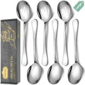 Serving Spoons Set, Includes 3 Large, 3 Slotted by KEYOXY