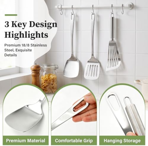 3 PCS Stainless Steel Spatulas Set - Image 3