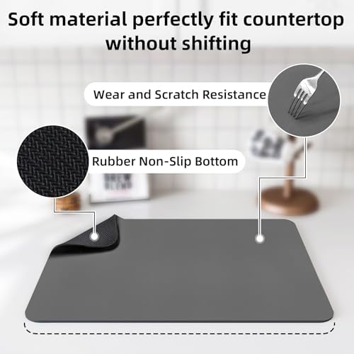 LOPNUR Small Dish Drying Mat for Kitchen Counter - Image 4