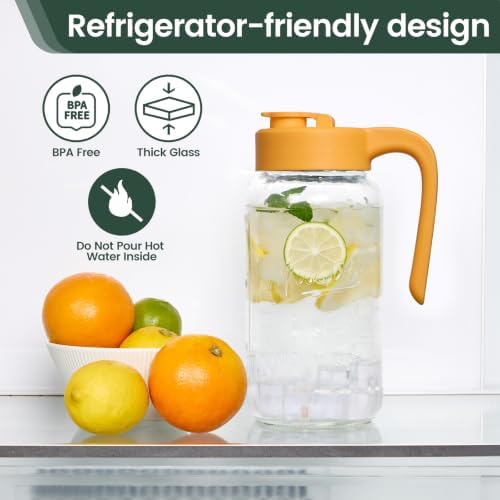 Mason Jar Pitcher, Glass Pitcher - Image 5