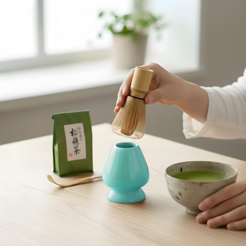 Matcha Whisk Holder – Ceramic Chasen Stand - Image 5