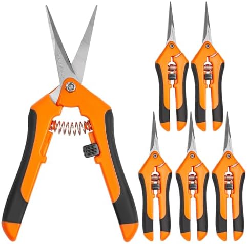 GROWNEER 6 Packs Pruning Shears Gardening Hand Pruning Snips by GROWNEER
