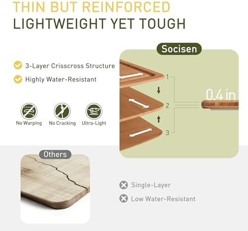Lightweight Durable Bamboo Cutting Board - Image 4