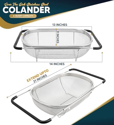 Over the Sink Colander for Kitchen - Image 2