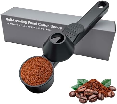 Coffee Scoop with Funnel for Ground Coffee, 2 TBSP Measuring Spoon by WelcometotheDanziX