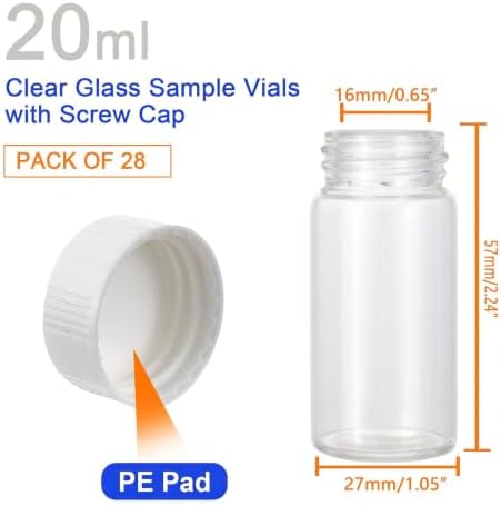 Kesell 28 Pack 20 ml Glass Vials - Image 2