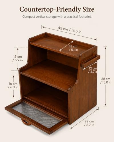 Bread Box for Kitchen Countertop Large Capacity - Image 3
