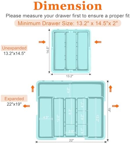 Large Utensil Drawer Organizer Expandable Silverware Organizer - Image 4