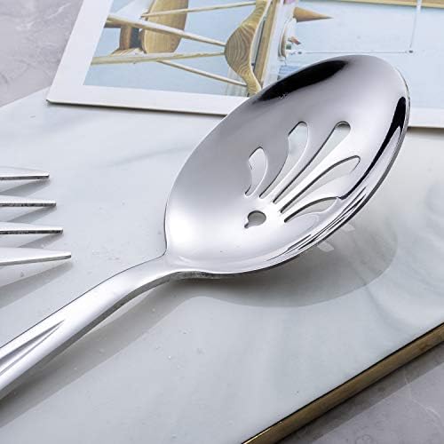 GoGeiLi Stainless Steel Large Silverware Serving Spoon Set - Image 5