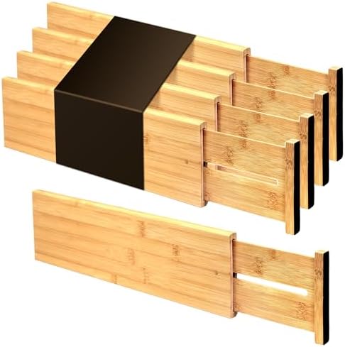 Utoplike Bamboo Drawer Dividers Large by Utoplike