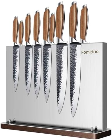 Magnetic Knife Block, Stainless Steel Magnetic Knife Holder Rack by Fomidao