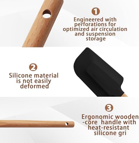 Uenhoy 5 Pack Silicone Spatula Set - Image 4