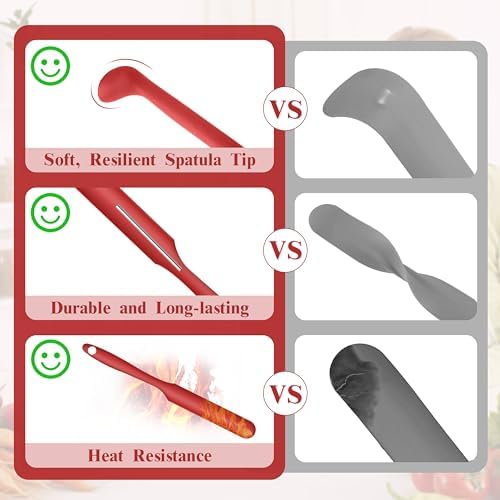 6 Pcs Silicone Jar Spatula, 9.4 Inch - Image 3
