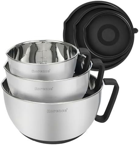 Rorence Stainless Steel Mixing Bowls Set by Rorence